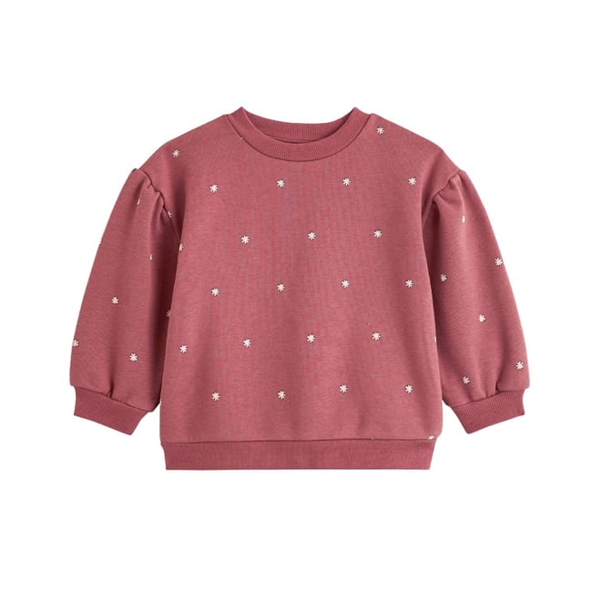 Sweat en molleton Rose rose <span itemprop=