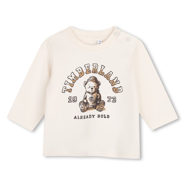 Tee-shirt manches longues ivoire <span itemprop=