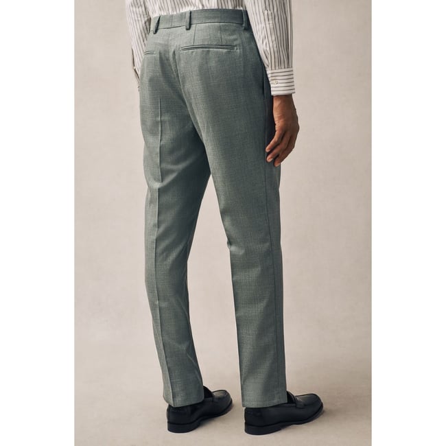 Pantalon de costume texturé vert <span itemprop=