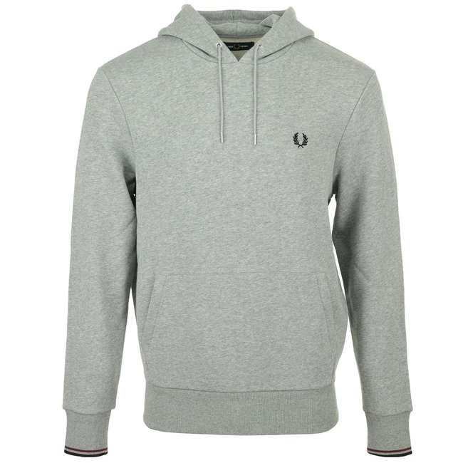 Tipped Hooded Sweatshirt grey <span itemprop=