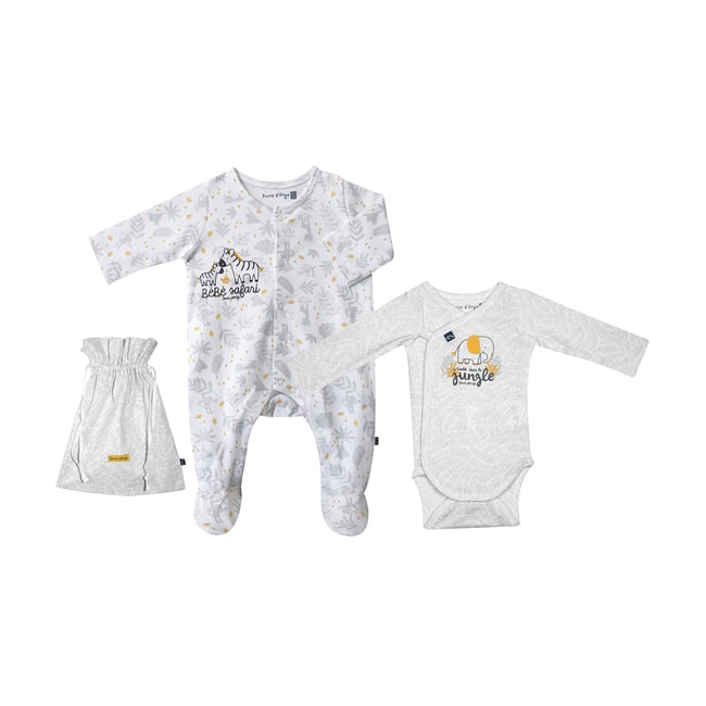Set naissance rojan maille naissance gris <span itemprop=