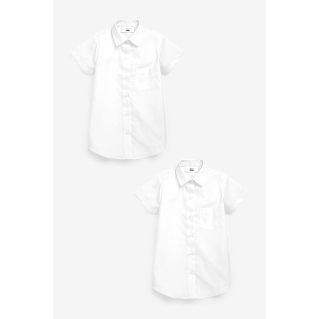 Chemises pour l'école lot de 2 blanc <span itemprop=