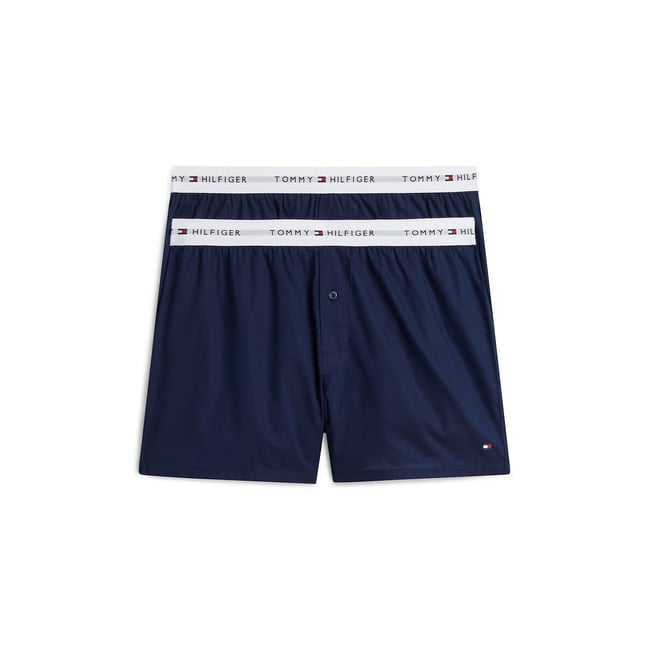 Lote de 2 calções boxer, Signature Cotton Essential marinho + marinho <span itemprop=