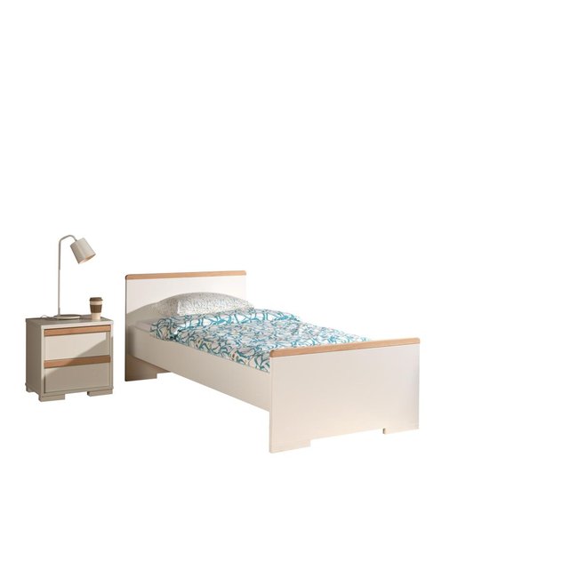 LONDON Lit + Chevet tiroirs - VIPACK