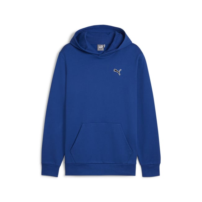 Sweat à capuche bleu cobalt <span itemprop=