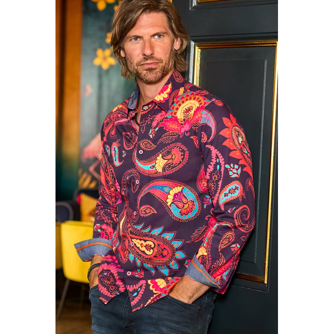 Chemise Audacieuse Motif Cachemire multicolore <span itemprop=
