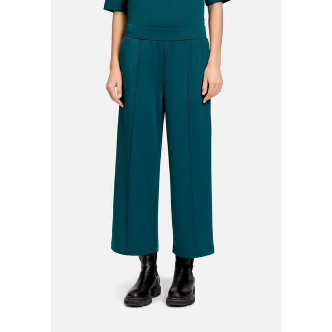 Jupe-culotte à nervures deep teal <span itemprop=