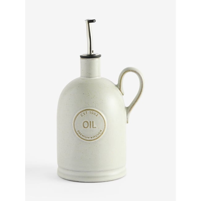 Bouteille pour huile à badge style rustique Couleur naturel <span itemprop=