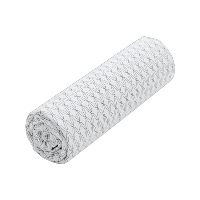 Drap Housse   Percale De Coton - TROPICAL blanc <span itemprop=