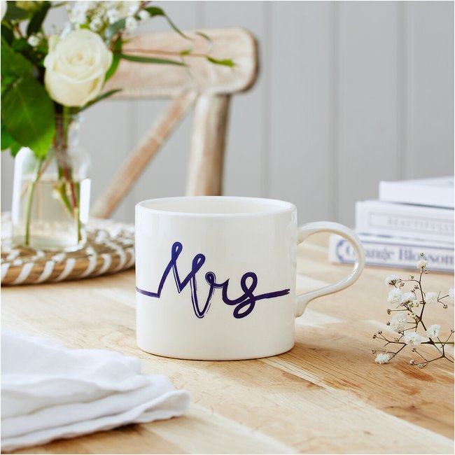 Mug Meirion Blue & White Mrs Mug, blue, PORTMEIRION