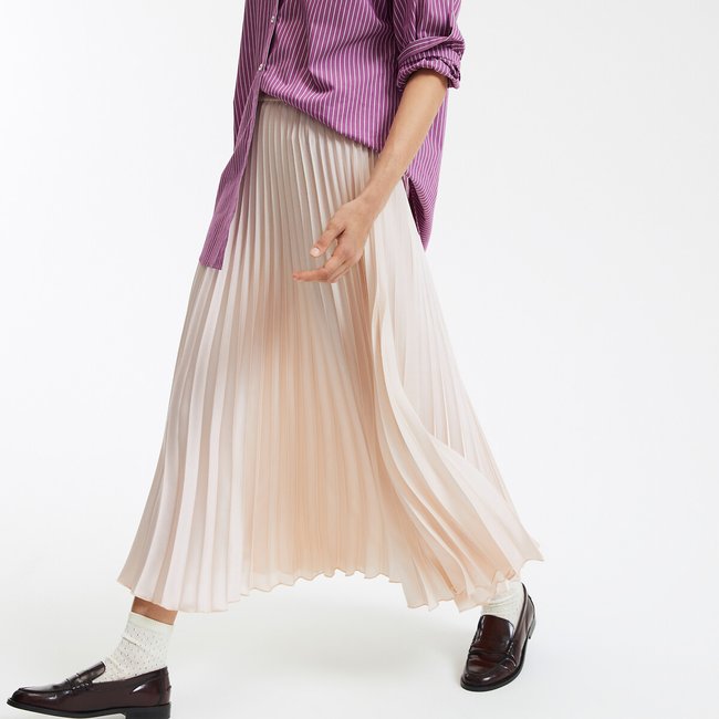 Jupe plissée longue taille élastiquée - LA REDOUTE COLLECTIONS