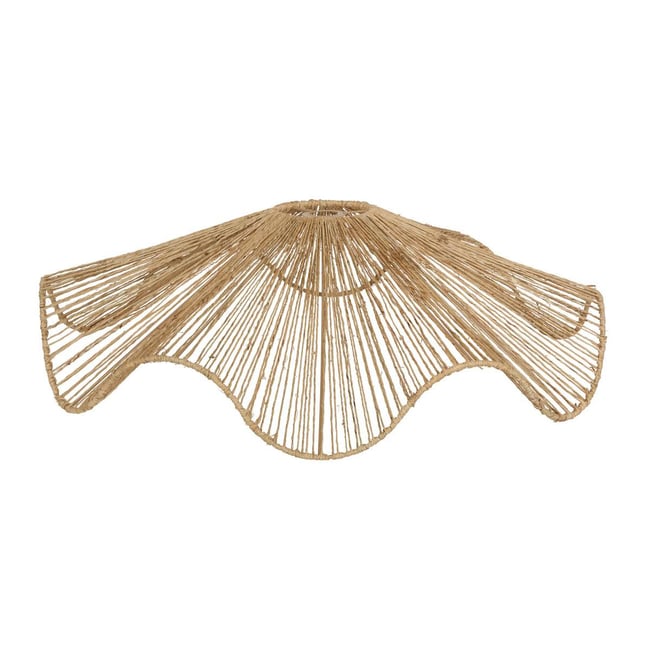 Abat-jour rond en jute GINO Couleur beige <span itemprop=