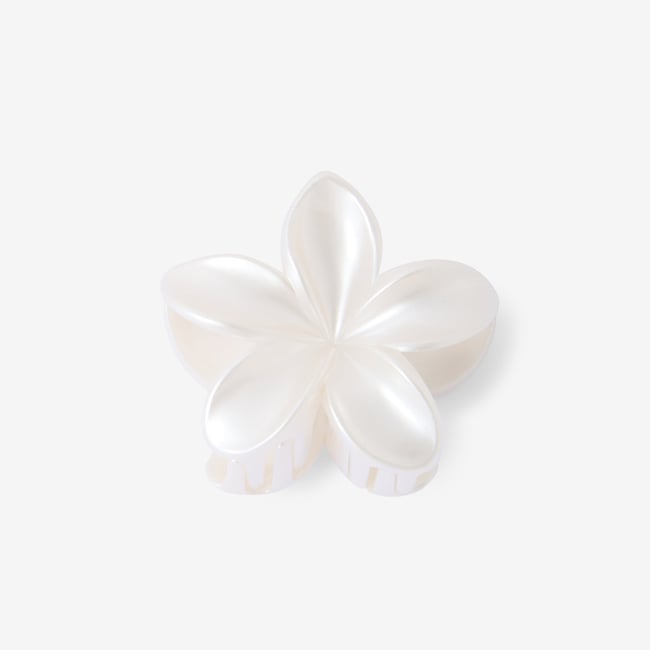 Pince à cheveux fleur ivoire v002227 <span itemprop=