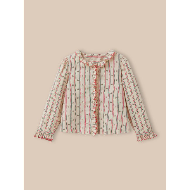 Blouse imprimée imprimé marine <span itemprop=