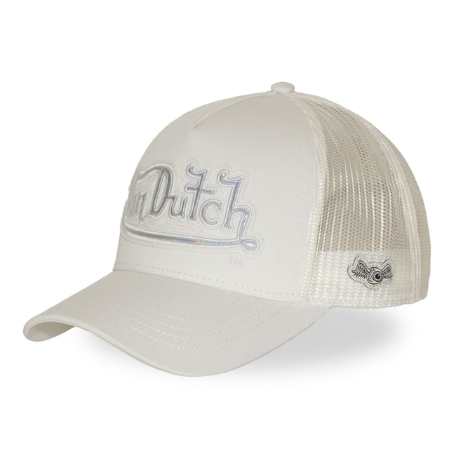 Casquette trucker Rainbow blanc cassé <span itemprop=