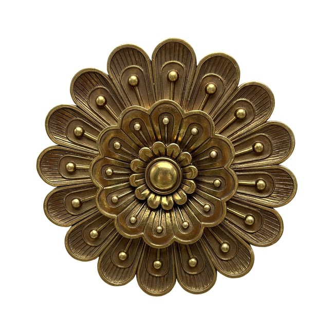 Déco murale fleur 15cm Couleur or <span itemprop=