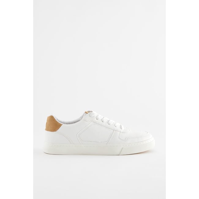 Baskets basses à lacets blanc <span itemprop=