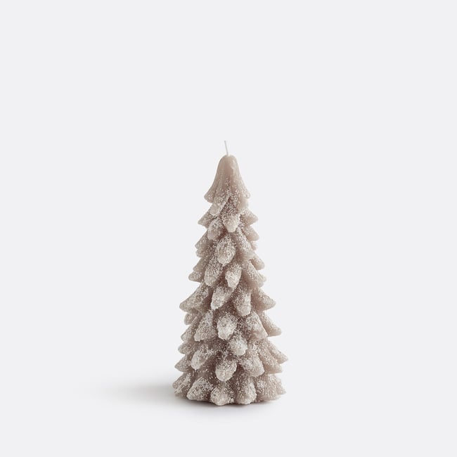 Bougie sapin, H16,5 cm, Caspar Couleur marron <span itemprop=