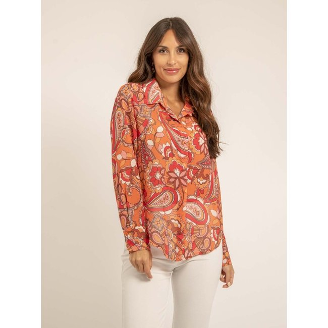 Chemise Voile Motifs Onichi - DONA LISA