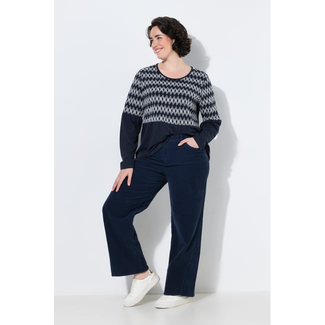 Pantalon Mary en velours côtelé, jambe large - ULLA POPKEN