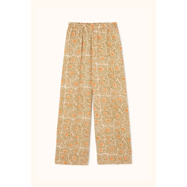 Calças largas e fluidas com estampado, HITAL estampado verde <span itemprop=