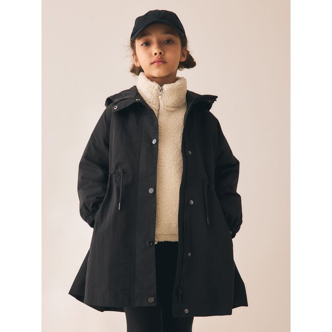 Veste de pluie imperméable à basque noir <span itemprop=