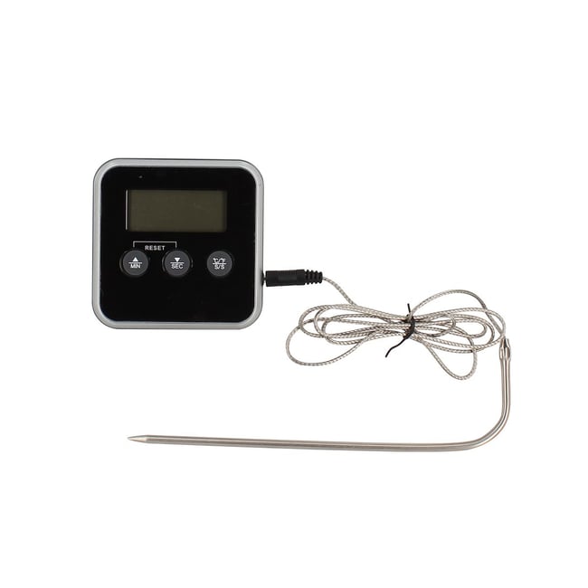 Thermomètre de cuisson à sonde électronique noir <span itemprop=
