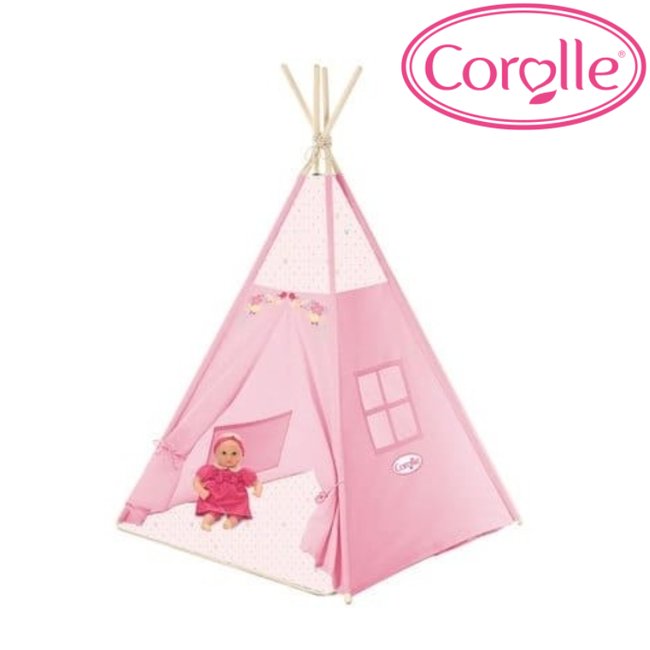 Tente Tipi + Tapis - Corolle multicolore <span itemprop=
