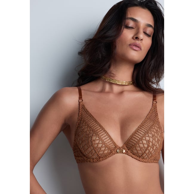 Soutien-gorge Triangle avec armatures Stardust Dream doré <span itemprop=