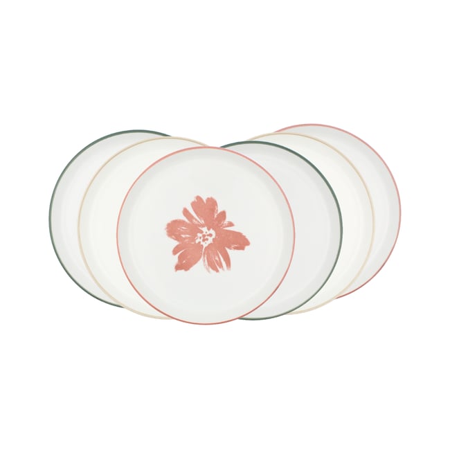 Lot de 6 assiettes à dessert, HANAE Couleur multicolore <span itemprop=