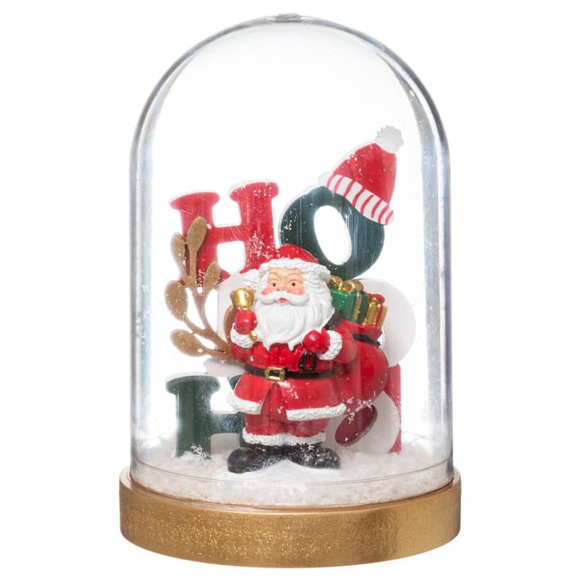 Objet Bois Sous Cloche Hohoho 14 cm Couleur transparent <span itemprop=