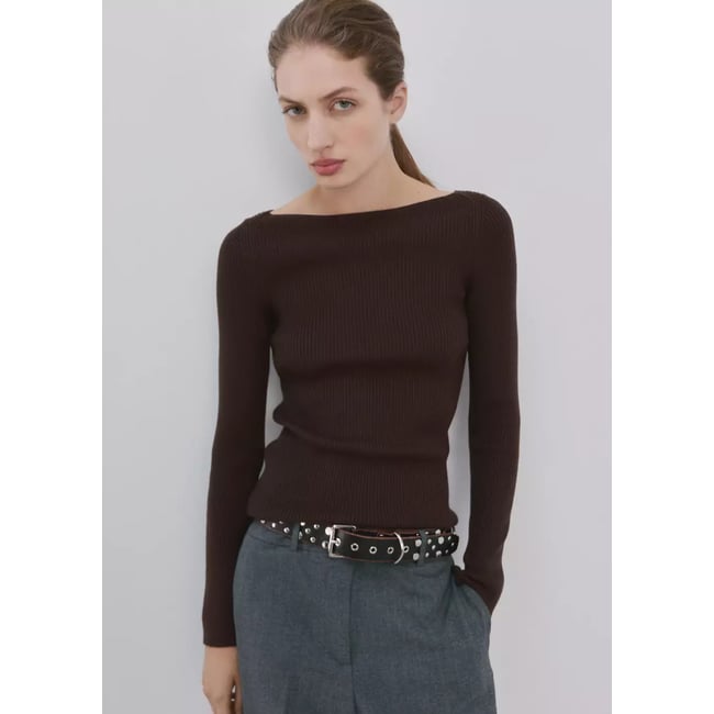Pull maille col bateau - MANGO
