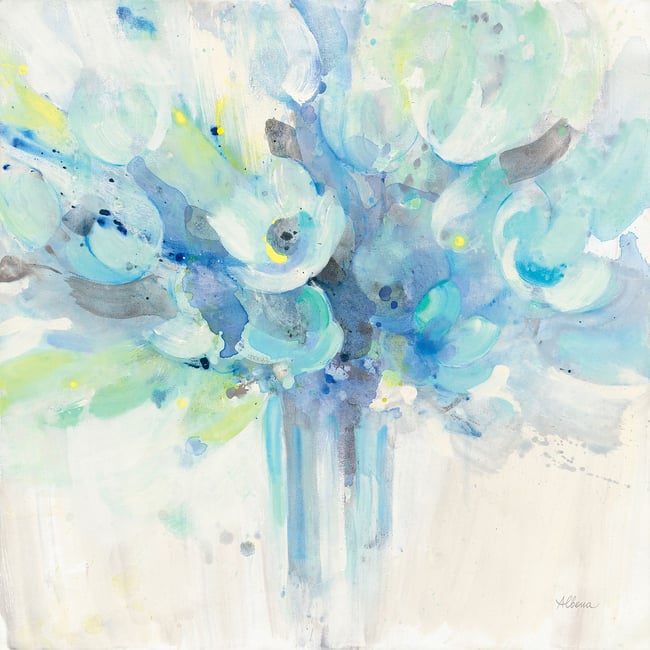 Décoration murale fleurs Bouquet bleu - HEXOA