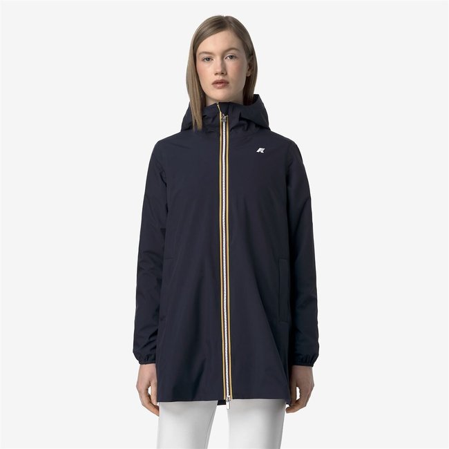 Coupe-vent mi-long SOPHIE STRETCH POLY JERSEY marine <span itemprop=
