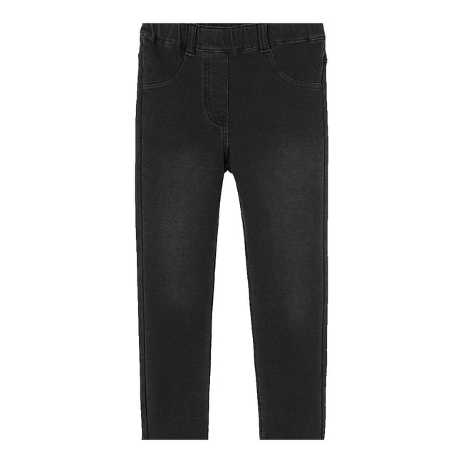 Pantalon denim molleton fille noir <span itemprop=