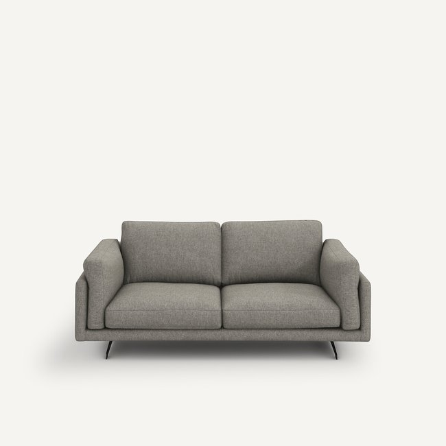 2-Sitzer-Sofa César, Strukturgewebe Viskose/Leinen granitgrau gepanzert <span itemprop=