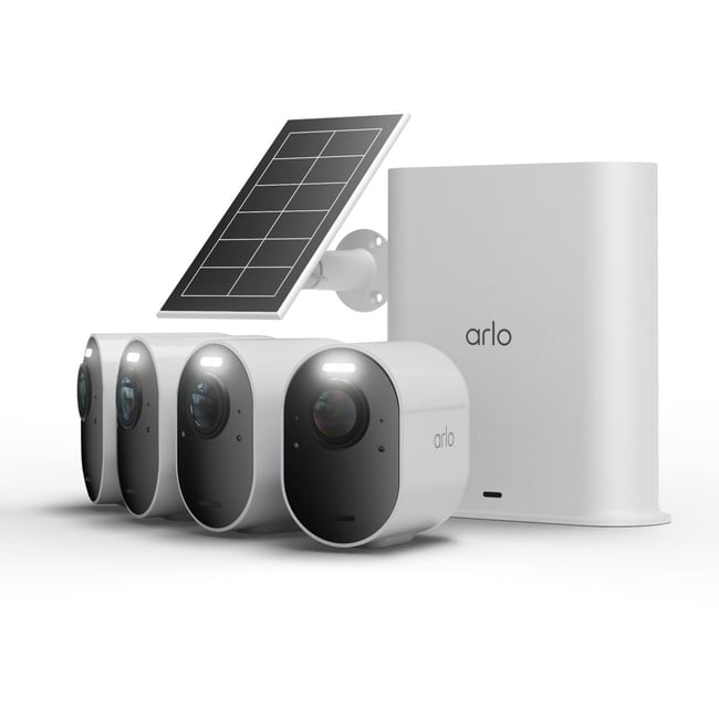 Caméra de surveillance Pack 4cam.ext. 4K Ultra3+panneau solaire - ARLO