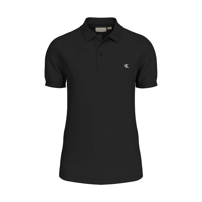 Unifarbenes Poloshirt, Slim-Fit schwarz <span itemprop=