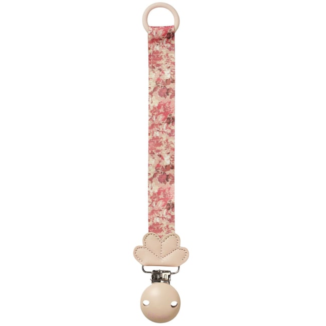 Attache sucette Wood rose, marron, blanc <span itemprop=