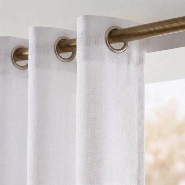 Rideau tamisant 100% coton flammé 140x250cm - ORNAMI