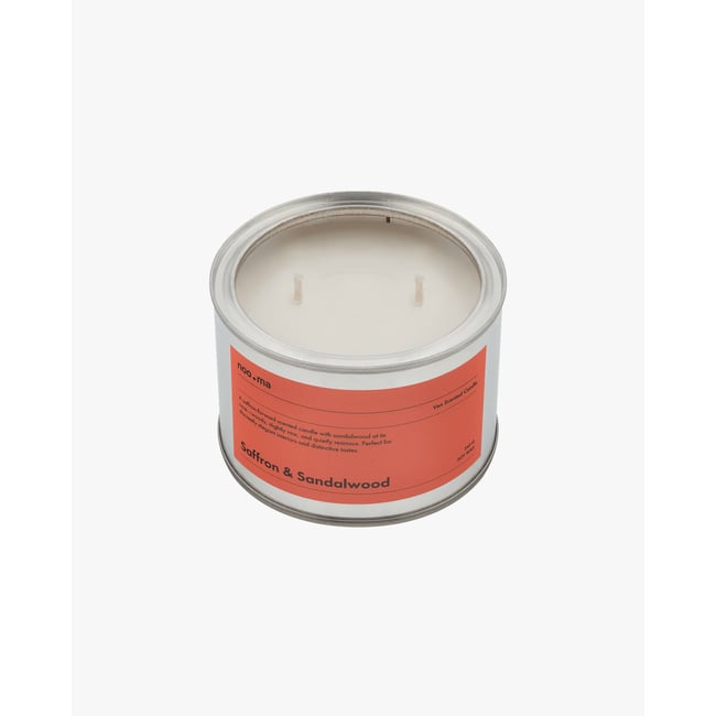 Bougie parfumée Ven - Safran et Bois de Santal Couleur gris <span itemprop=