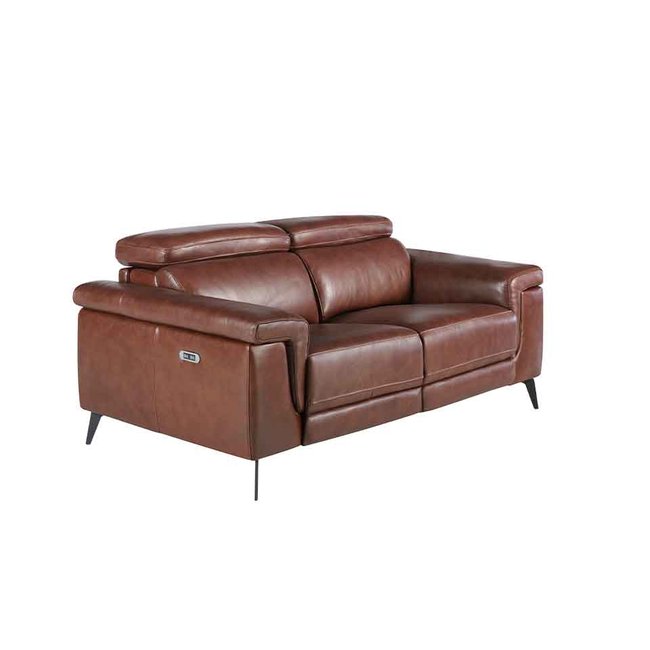 Canapé en cuir Couleur marron | noir <span itemprop=