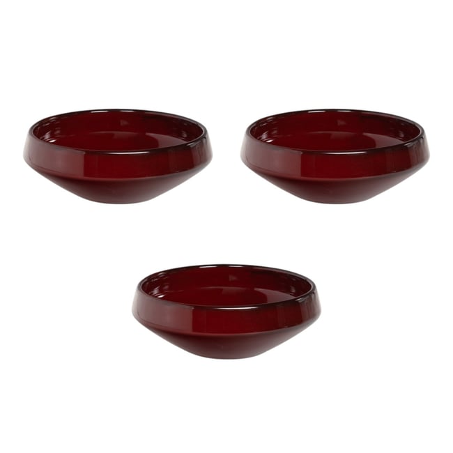 Bol évasé 13 cm (lot de 3) - CHADO Couleur rouge <span itemprop=