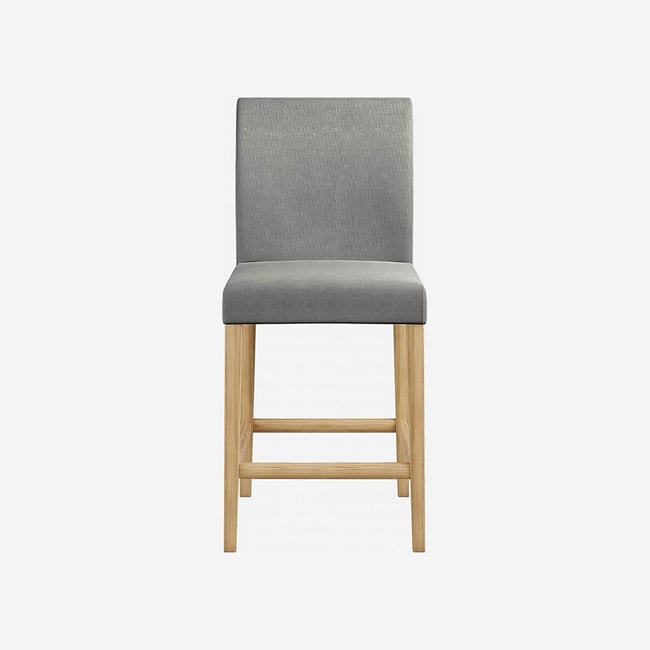 Chaise mi-haute de bar en tissu ELEONORA Couleur gris <span itemprop=