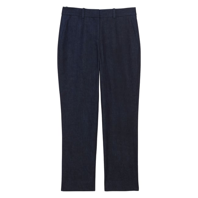 Pantalon Audrey en coton bleu <span itemprop=