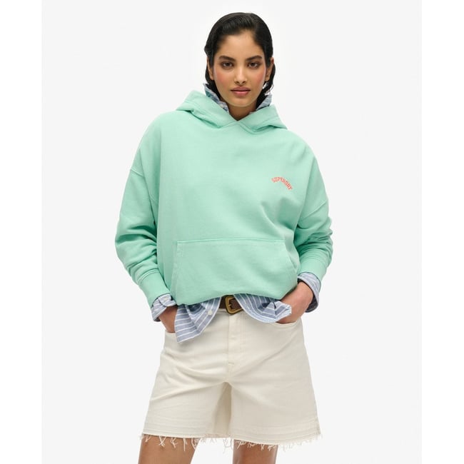 Sweat à capuche et à logo Essential vert menthe clair <span itemprop=
