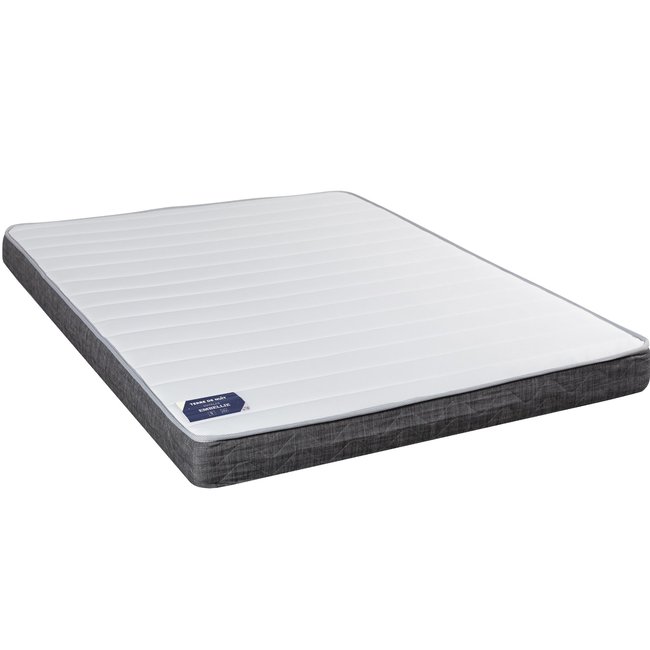 Matelas ressorts 5 zones, 16cm, EMBELLIE Couleur blanc <span itemprop=