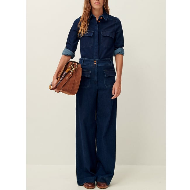 Pantalon large poches plaquées MANHATTAN jean <span itemprop=