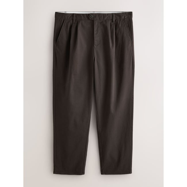 Pantalon chino plissé stretch coupe droite - NEXT