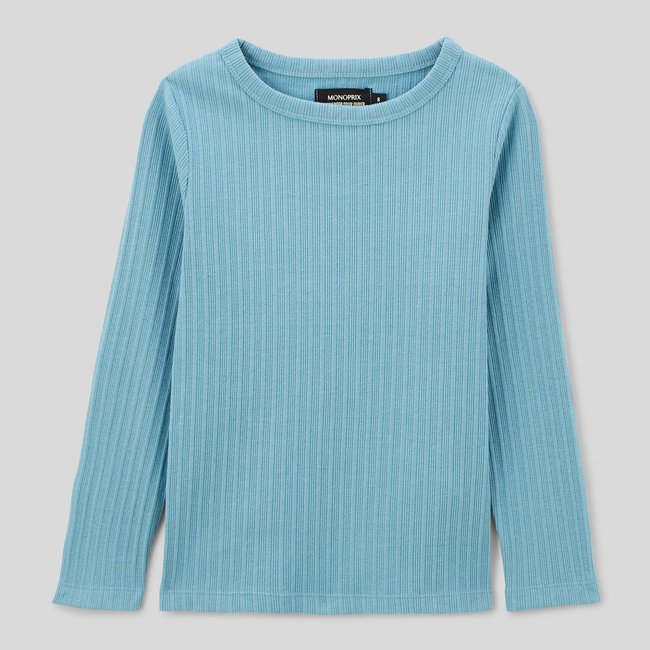 T-shirt manches longues uni - MONOPRIX